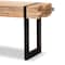 Baxton Studio Henson Rustic and Industrial Natural Brown Finished Wood and Black Finished Metal Bench 179-11407-Zoro - alternate 7
